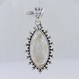 Golden Rutilated Quartz 925 Sterling Silver Pendant