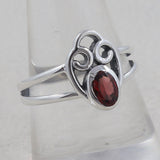 925 Starling Silver Garnet Ring