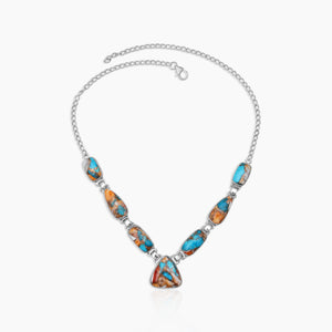 925 Silver Turquoise Spiny Oyster Necklaces