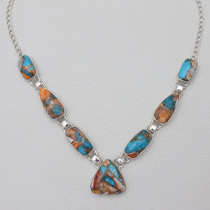 925 Silver Turquoise Spiny Oyster Necklaces