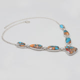 925 Silver Turquoise Spiny Oyster Necklaces