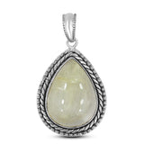 Golden Rutilated Quartz Silver Pendant