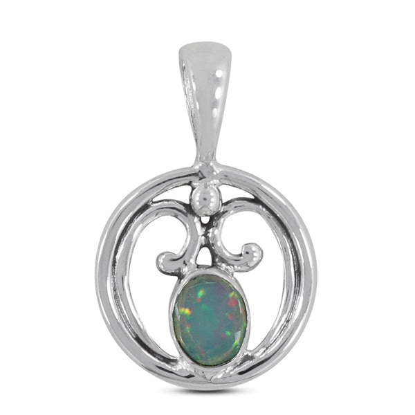 925 Silver Ethiopian Opal Pendant