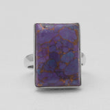 925 Sterling Silver Purple Turquoise Rings