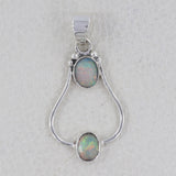 Natural Ethiopian Opal Sterling Silver Designer Pendants