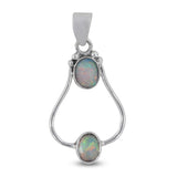 Natural Ethiopian Opal Sterling Silver Designer Pendants