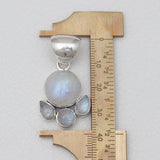 Rainbow Moonstone Silver Pendants