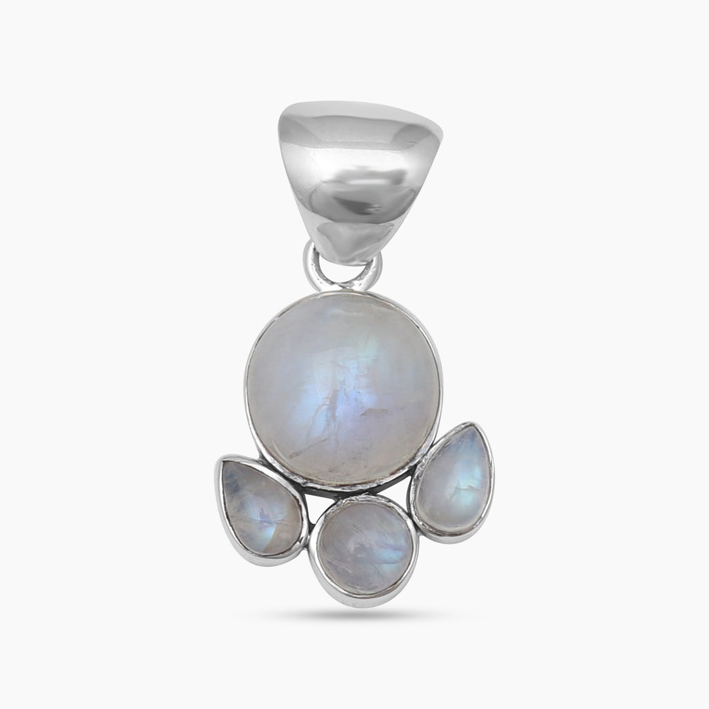 Rainbow Moonstone Silver Pendants