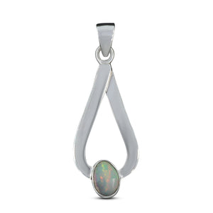 925 Sterling Silver Ethiopian Opal Pendant