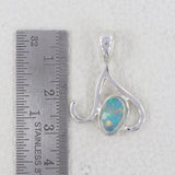 Natural Ethiopian Opal Sterling Silver Pendant