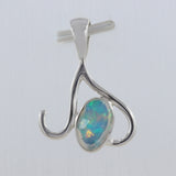 Natural Ethiopian Opal Sterling Silver Pendant