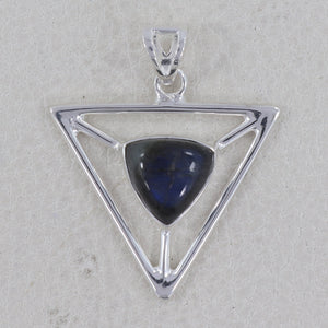 925 Sterling Silver Spectrolite Pendant