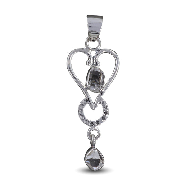 925 Silver Herkimer Quartz Pendant