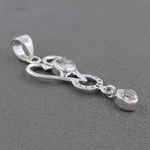 925 Silver Herkimer Quartz Pendant