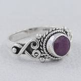 Garnet Silver Ring