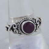 Garnet Silver Ring