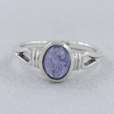 Natural Tanzanite Silver Ring