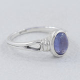 Natural Rainbow Moonstone Silver Ring