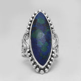 Natural Lapis Lazuli Silver Rings