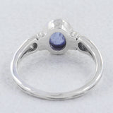 Natural Rainbow Moonstone Silver Ring