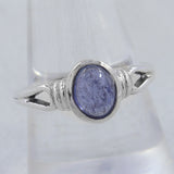 Natural Rainbow Moonstone Silver Ring