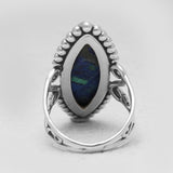 Natural Lapis Lazuli Silver Rings