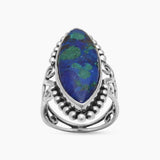 Natural Lapis Lazuli Silver Rings