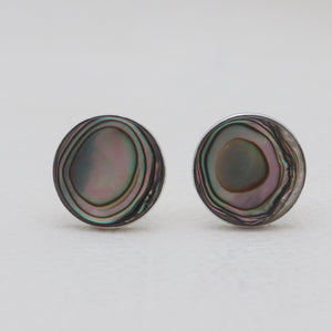 Abalone Shell Silver Cufflinks For Men