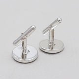 Abalone Shell Silver Cufflinks For Men