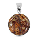 Dynasty Jasper Silver Pendant