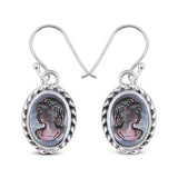 Abalone Shell Silver Earrings