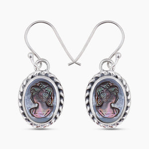 Abalone Shell Silver Earrings