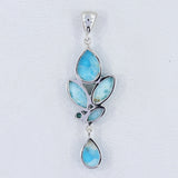 Blue Larimar 925 Sterling Silver Pendant