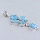 Blue Larimar 925 Sterling Silver Pendant