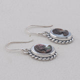 Abalone Shell Silver Earrings