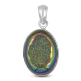 925 Starling Silver Titanium Druzy Pendant