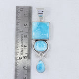 925 Sterling Silver Larimar Pendant