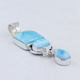 Larimar 925 Sterling Silver Pendant