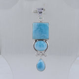 925 Sterling Silver Larimar Pendant