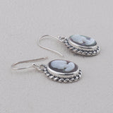 Abalone Shell Silver Earrings