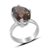 Natural Citrine Silver Ring