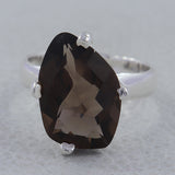 Natural Citrine Silver Ring