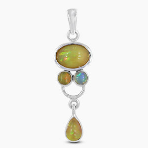 925 Sterling Silver Ethiopian Opal Pendants