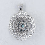 Larimar & Blue Topaz 925 Sterling Silver Pendant