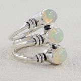 925 Sterling Silver Ethiopian Opal Ring