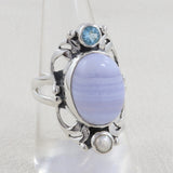 Blue Lace Agate Sterling Silver Ring