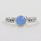 Rainbow Moonstone 925 Sterling Silver Ring