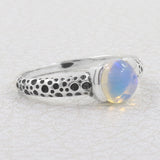 925 Silver Rainbow Moonstone Ring