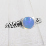 Rainbow Moonstone 925 Sterling Silver Ring