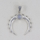 Rainbow Moonstone 925 Sterling Silver Pendant